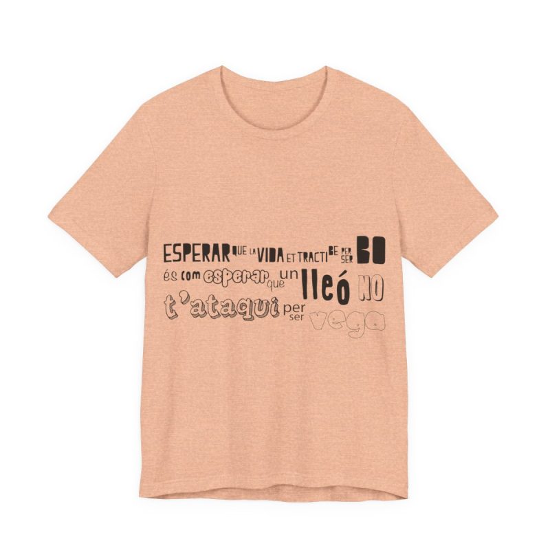 Camiseta jersey manga corta - Melocoton jaspeado - Lleó vegà