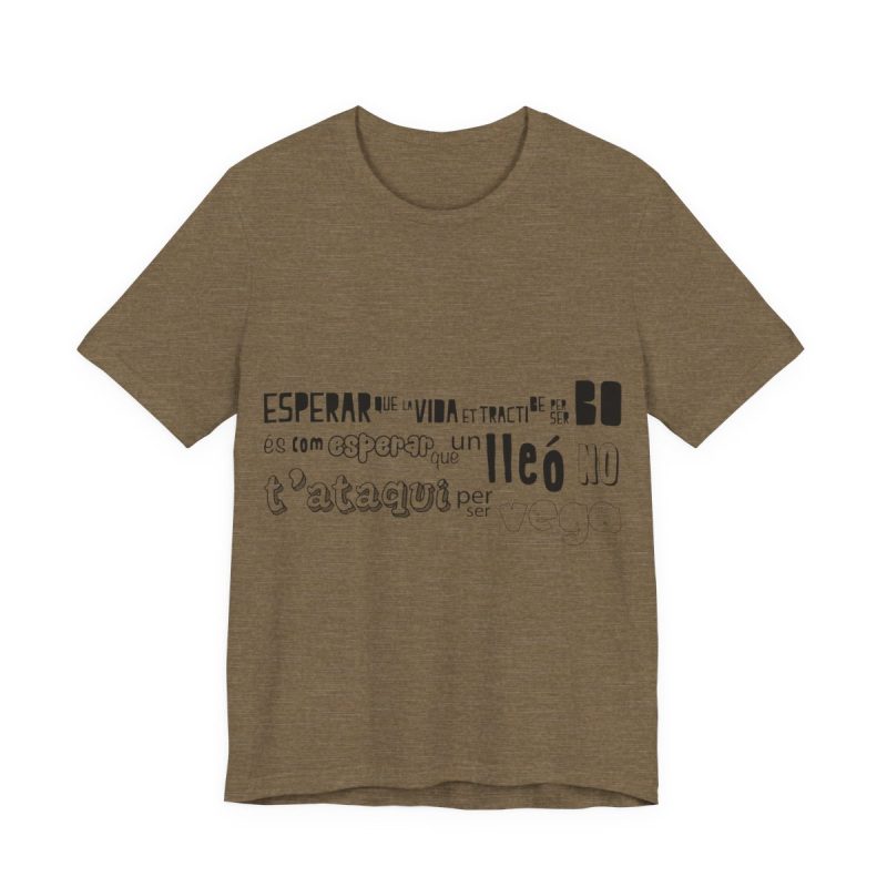 Camiseta jersey manga corta - Verde oliva jaspeado - Lleó vegà
