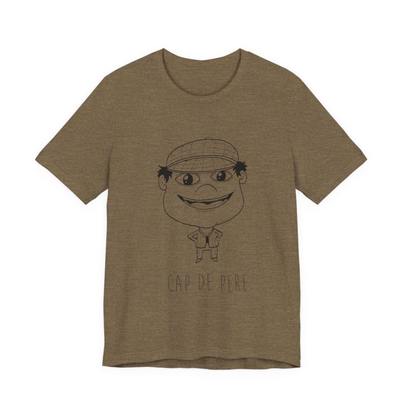 Camiseta jersey manga corta - Verde oliva jaspeado - Camiseta unisex Cap de Pere Cans