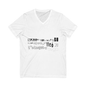 Camiseta cuello de pico - Blanco - Lleó vegà