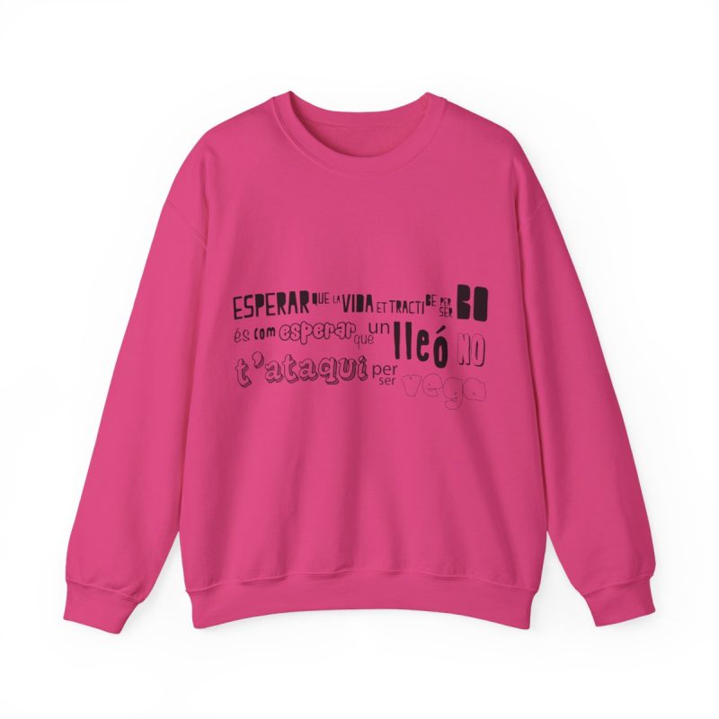 Sudadera cuello redondo - Fucsia intenso - Lleó vegà