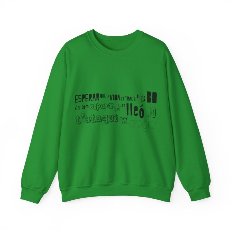 Sudadera cuello redondo - Verde irlandes - Lleó vegà