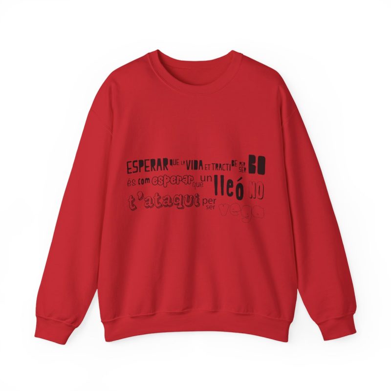 Sudadera cuello redondo - Rojo - Lleó vegà