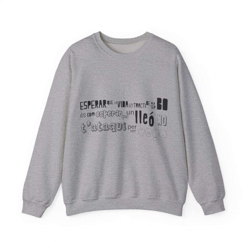 Sudadera cuello redondo - Gris deportivo - Lleó vegà