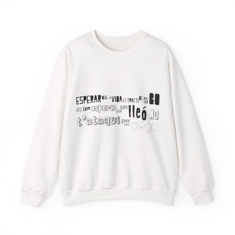 Sudadera cuello redondo - Blanco - Lleó vegà