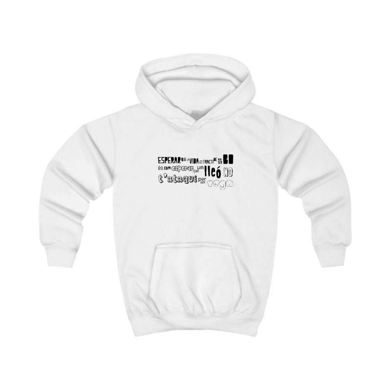Sudadera con capucha infantil - Blanco artico - Lleó vegà Sudadera con capucha infantil - Blanco artico - Lleó vegà