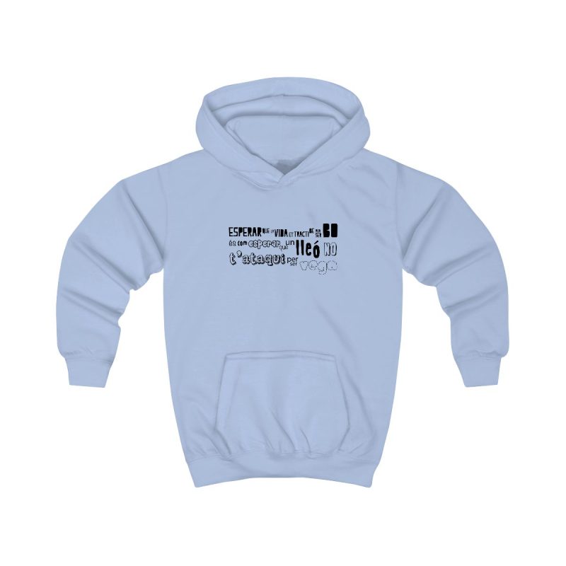Sudadera con capucha infantil - Azul cielo - Lleó vegà