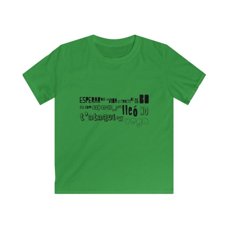 Camiseta infantil Softstyle - Verde irlandes - Lleó vegà