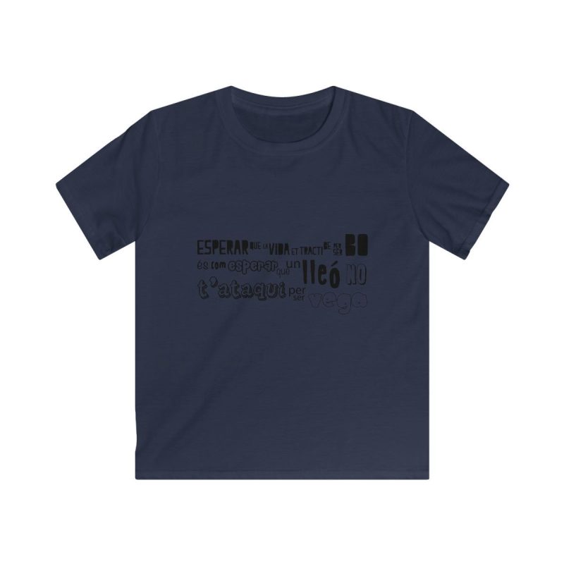 Camiseta infantil Softstyle - Azul marino - Lleó vegà