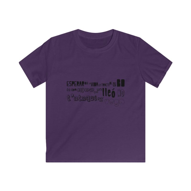Camiseta infantil Softstyle - Morado - Lleó vegà