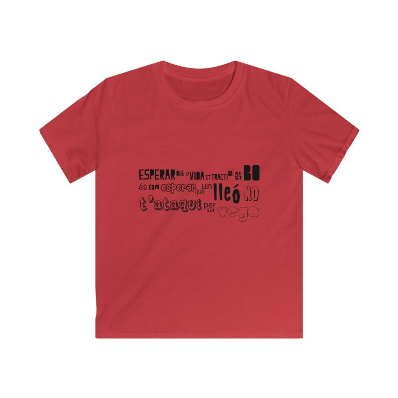 Camiseta infantil Softstyle - Rojo - Lleó vegà