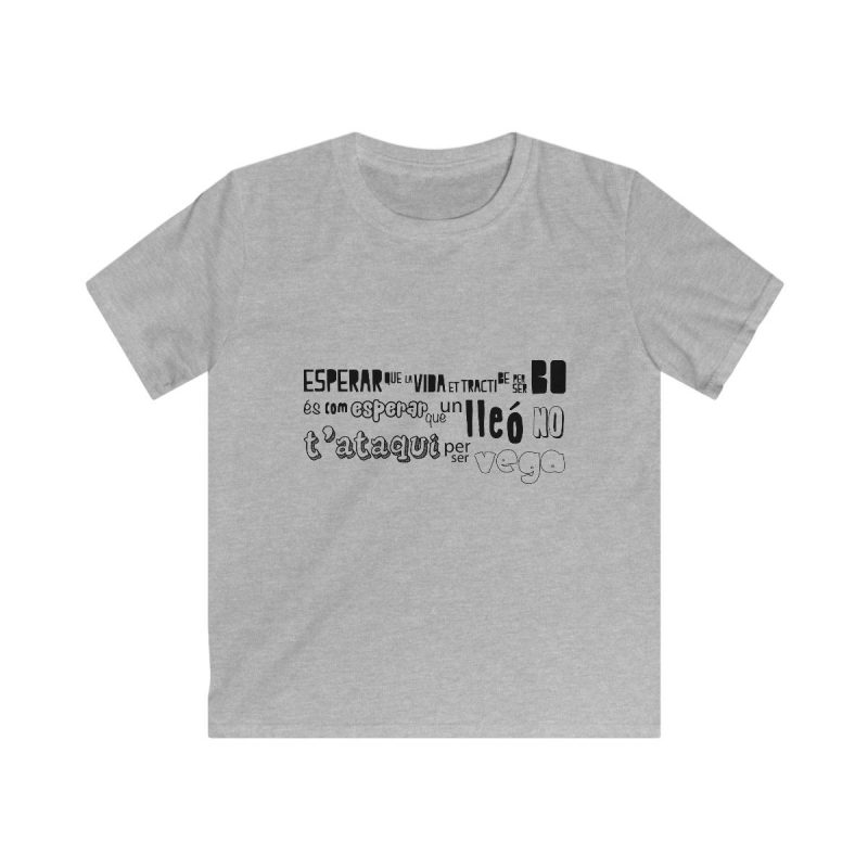 Camiseta infantil Softstyle - Gris deportivo - Lleó vegà