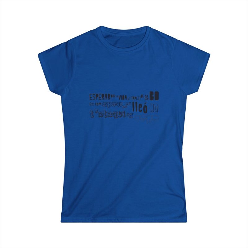 Camiseta mujer Softstyle - Azul royal - Lleó vegà