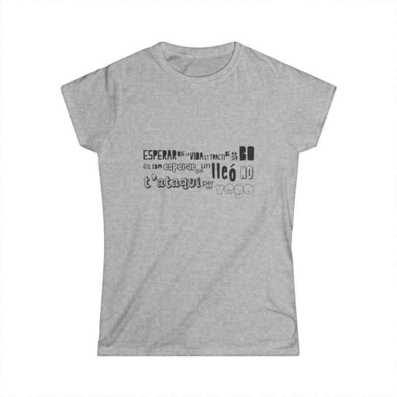 Camiseta mujer Softstyle - Gris deportivo - Lleó vegà
