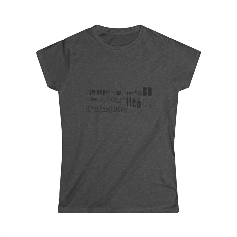 Camiseta mujer Softstyle - Gris oscuro jaspeado - Lleó vegà