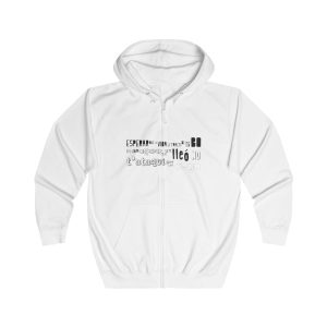 Sudadera con capucha y cremallera - Blanco artico - Lleó vegà