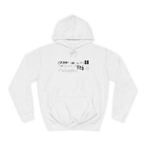 Sudadera universitaria - Blanco artico - Lleó vegà