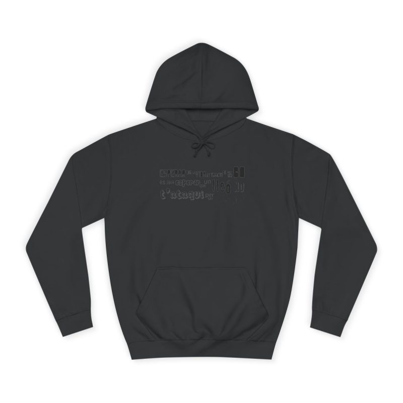 Sudadera universitaria - Negro azabache - Lleó vegà