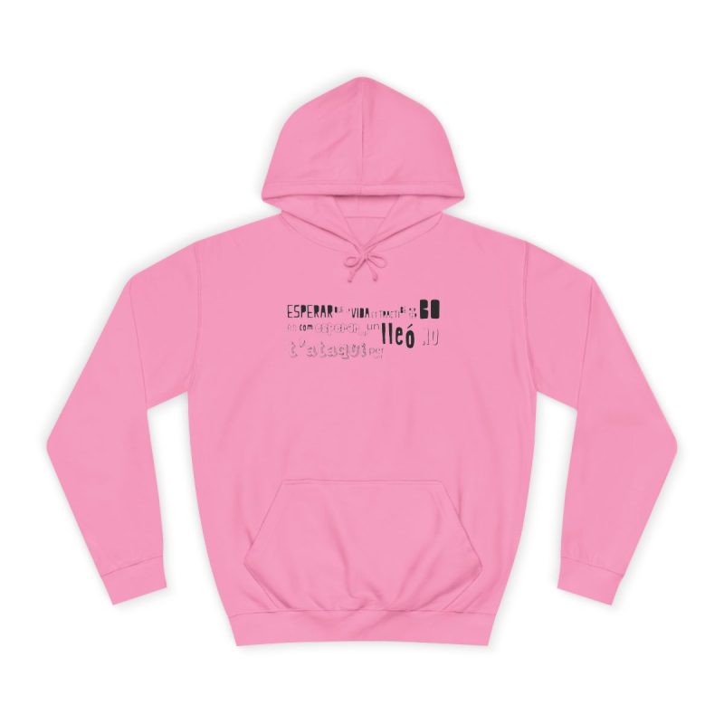 Sudadera universitaria - Rosa algodon de azucar - Lleó vegà