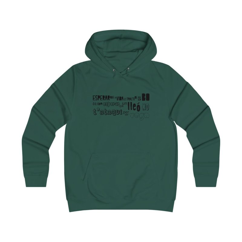 Sudadera universitaria mujer - Verde botella - Lleó vegà