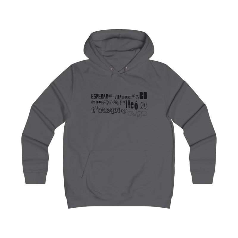 Sudadera universitaria mujer - Gris marengo - Lleó vegà