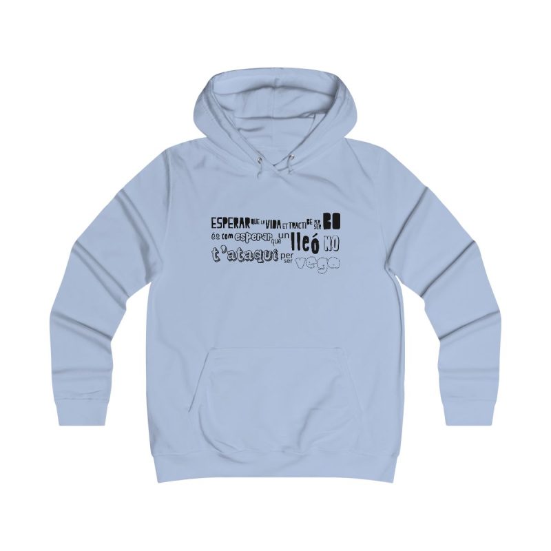 Sudadera universitaria mujer - Azul cielo - Lleó vegà
