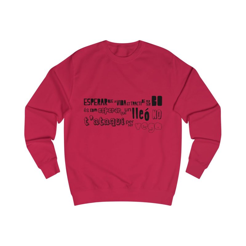 Sudadera clasica - Rojo fuego - Lleó vegà