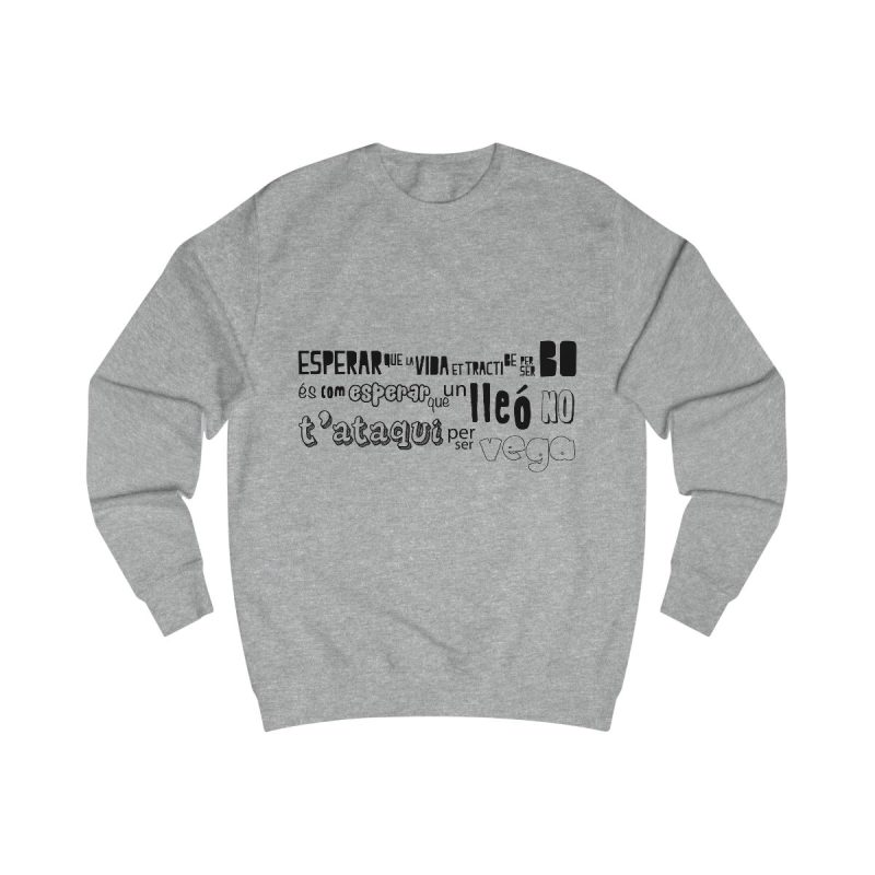 Sudadera clasica - Gris jaspeado claro - Lleó vegà