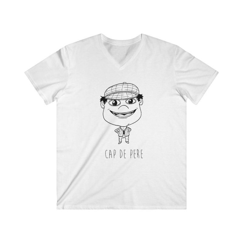 Camiseta hombre entallada cuello de pico - Blanco - Camiseta unisex Cap de Pere Cans