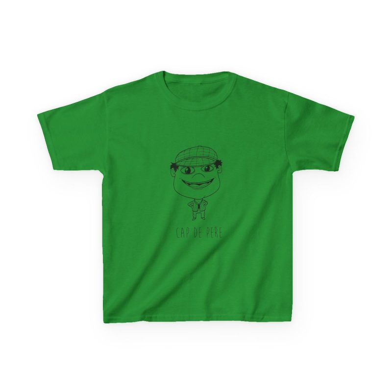 Camiseta infantil algodon grueso - Verde irlandes - Camiseta unisex Cap de Pere Cans