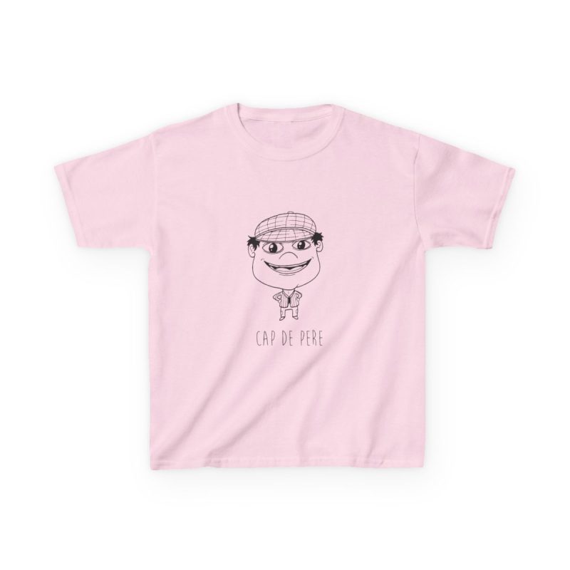 Camiseta infantil algodon grueso - Rosa claro - Camiseta unisex Cap de Pere Cans