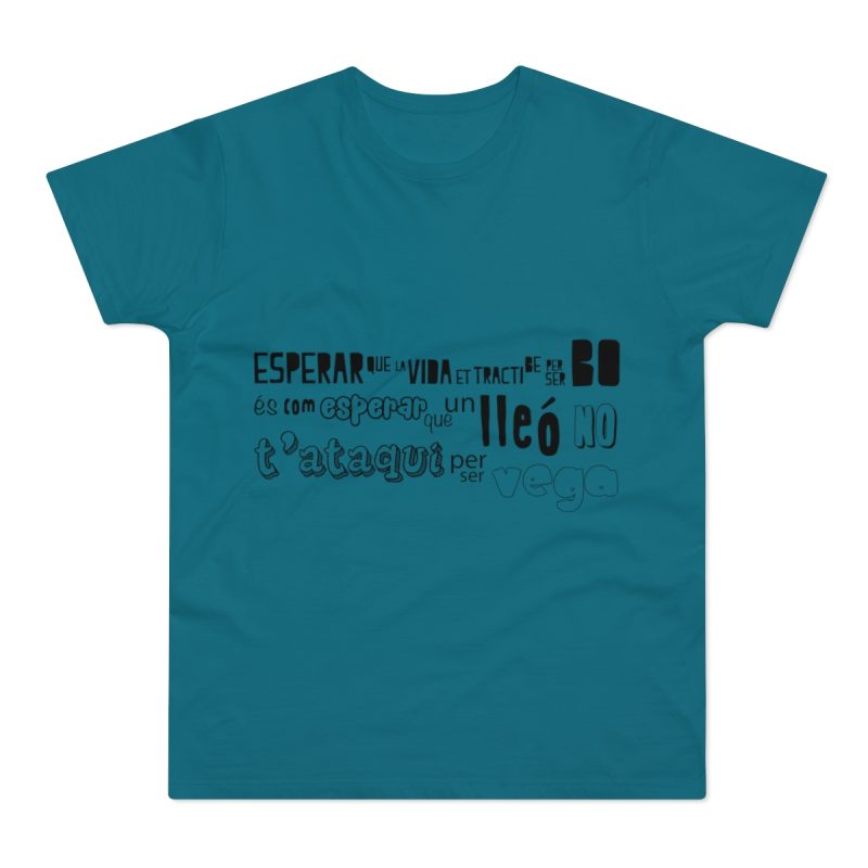 Camiseta hombre punto liso - Azul diva - Lleó vegà