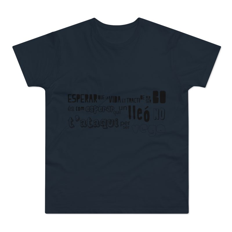 Camiseta hombre punto liso - Azul marino - Lleó vegà