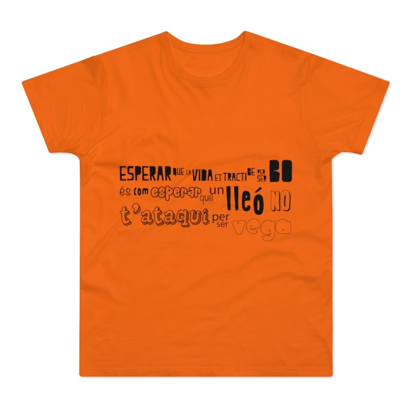 Camiseta hombre punto liso - Naranja - Lleó vegà