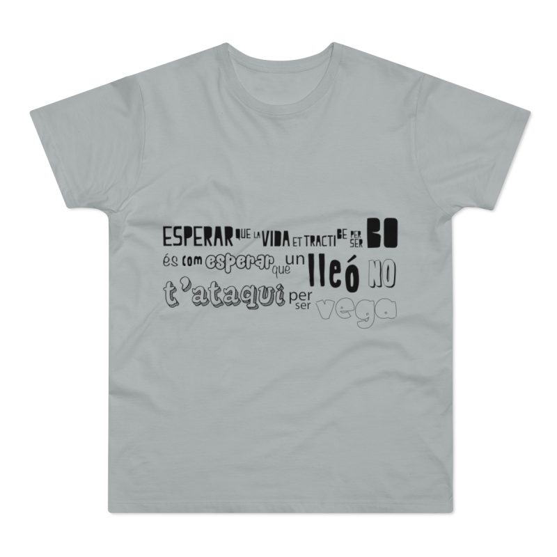 Camiseta hombre punto liso - Gris Pacifico - Lleó vegà