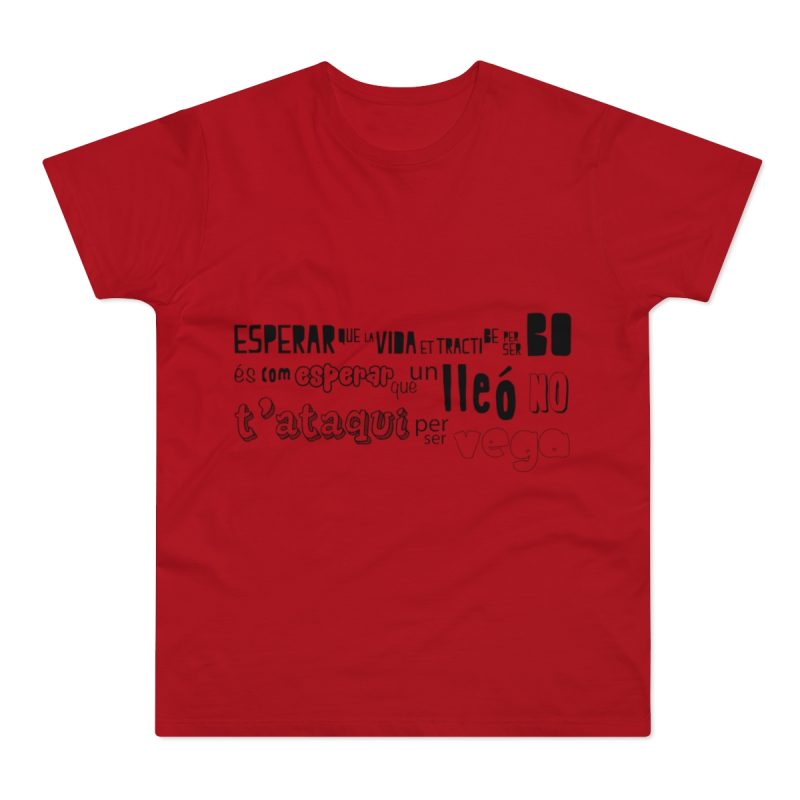 Camiseta hombre punto liso - Rojo - Lleó vegà