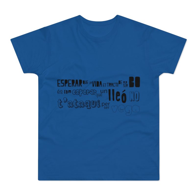 Camiseta hombre punto liso - Azul royal intenso - Lleó vegà