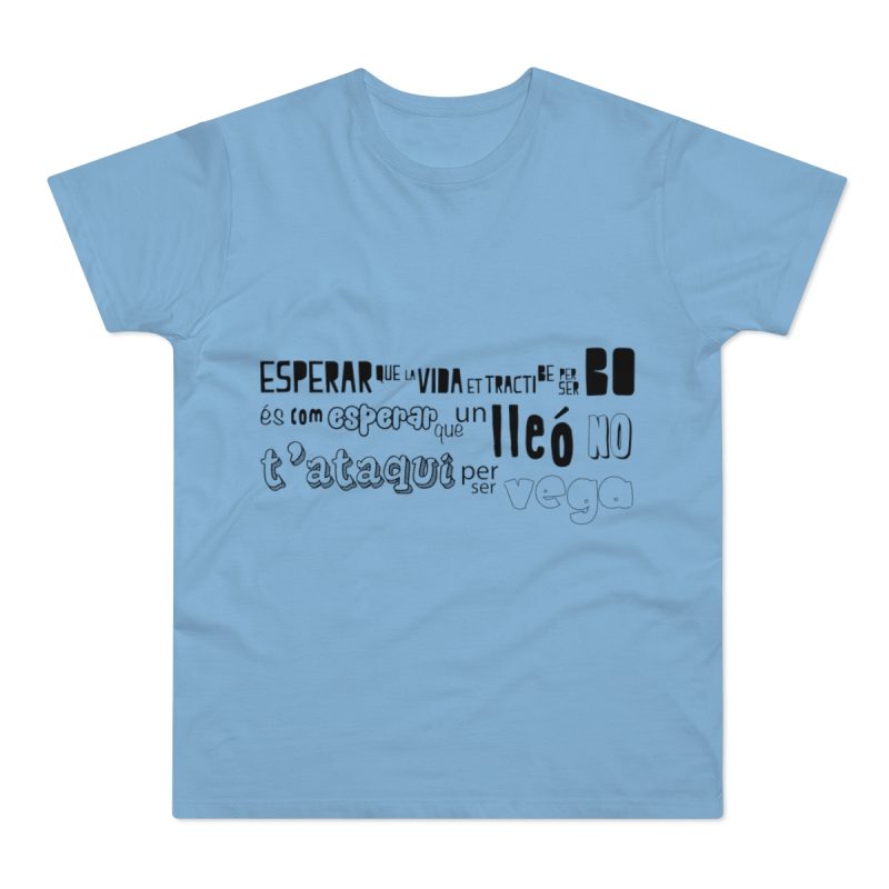 Camiseta hombre punto liso - Azul cielo - Lleó vegà