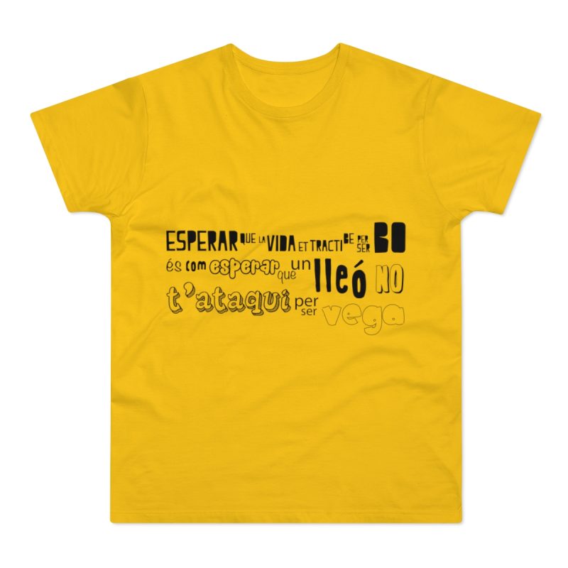 Camiseta hombre punto liso - Amarillo dorado - Lleó vegà