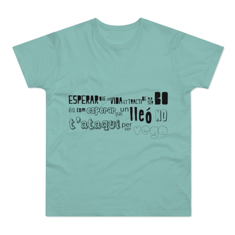 Camiseta hombre punto liso - Verde menta - Lleó vegà