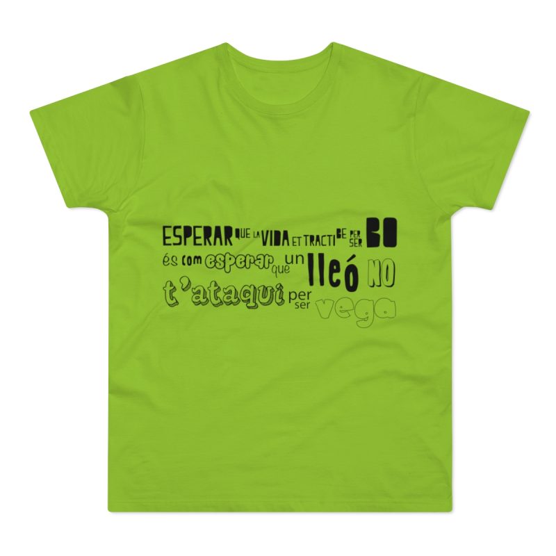 Camiseta hombre punto liso - Verde orquidea - Lleó vegà