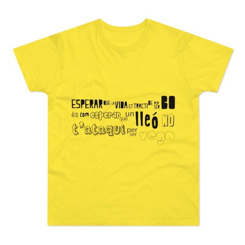 Camiseta hombre punto liso - Amarillo solar - Lleó vegà