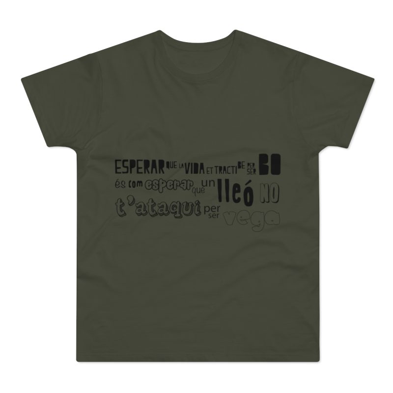 Camiseta hombre punto liso - Caqui urbano - Lleó vegà