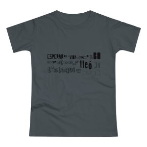 Camiseta mujer punto liso - Gris oscuro - Lleó vegà