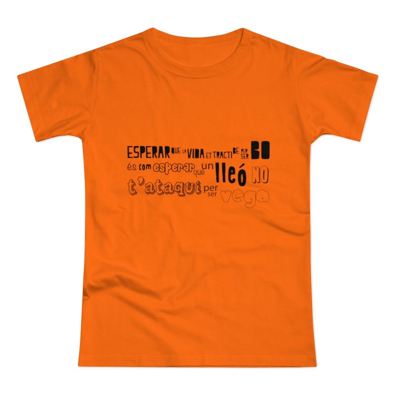 Camiseta mujer punto liso - Naranja - Lleó vegà