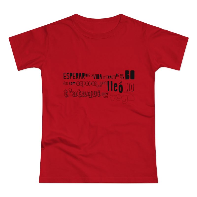Camiseta mujer punto liso - Rojo - Lleó vegà