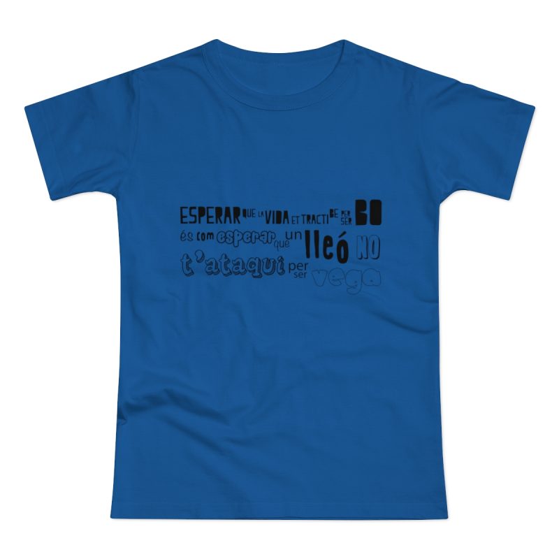 Camiseta mujer punto liso - Azul royal intenso - Lleó vegà