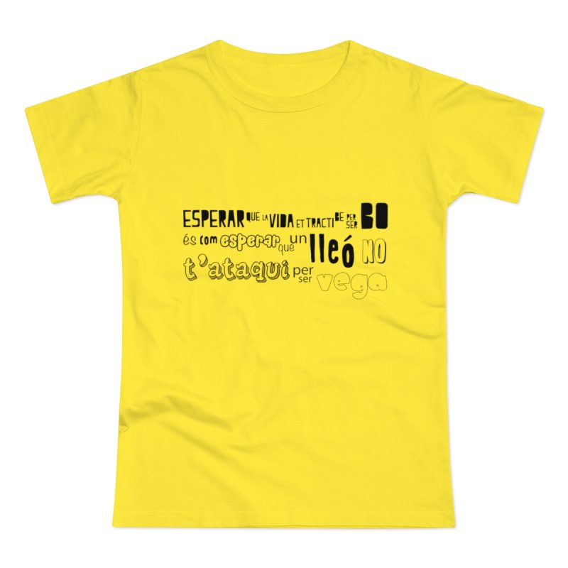 Camiseta mujer punto liso - Amarillo solar - Lleó vegà