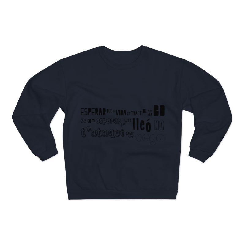 Sudadera cuello redondo premium - Azul marino - Lleó vegà