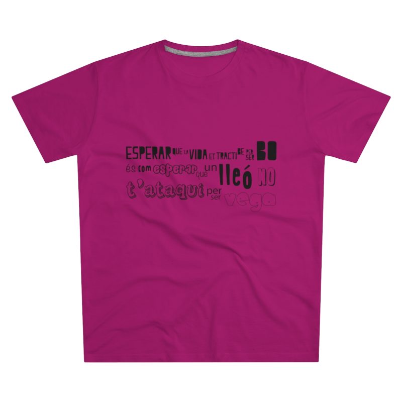 Camiseta hombre corte moderno - Rosa oscuro - Lleó vegà